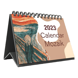Desk calendar of menu