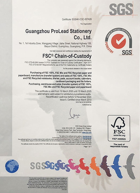 custom printed notebooks-FSC