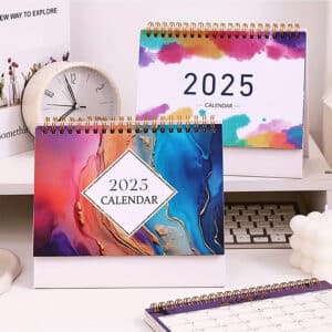 spiral desk calendar