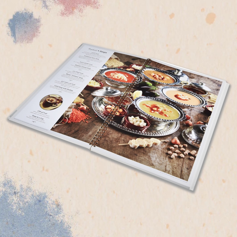 restaurant menu to print​