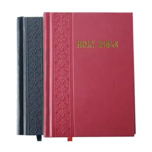 Custom-made small-sized KJV Bibles with embossed hardcover covers