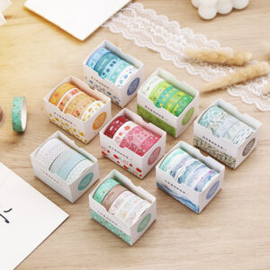 Custom watercolor and washi tape